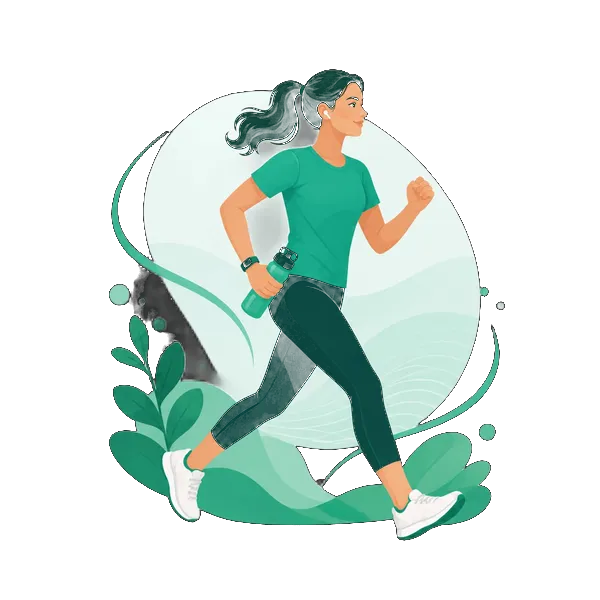 Ilustración de una persona corriendo